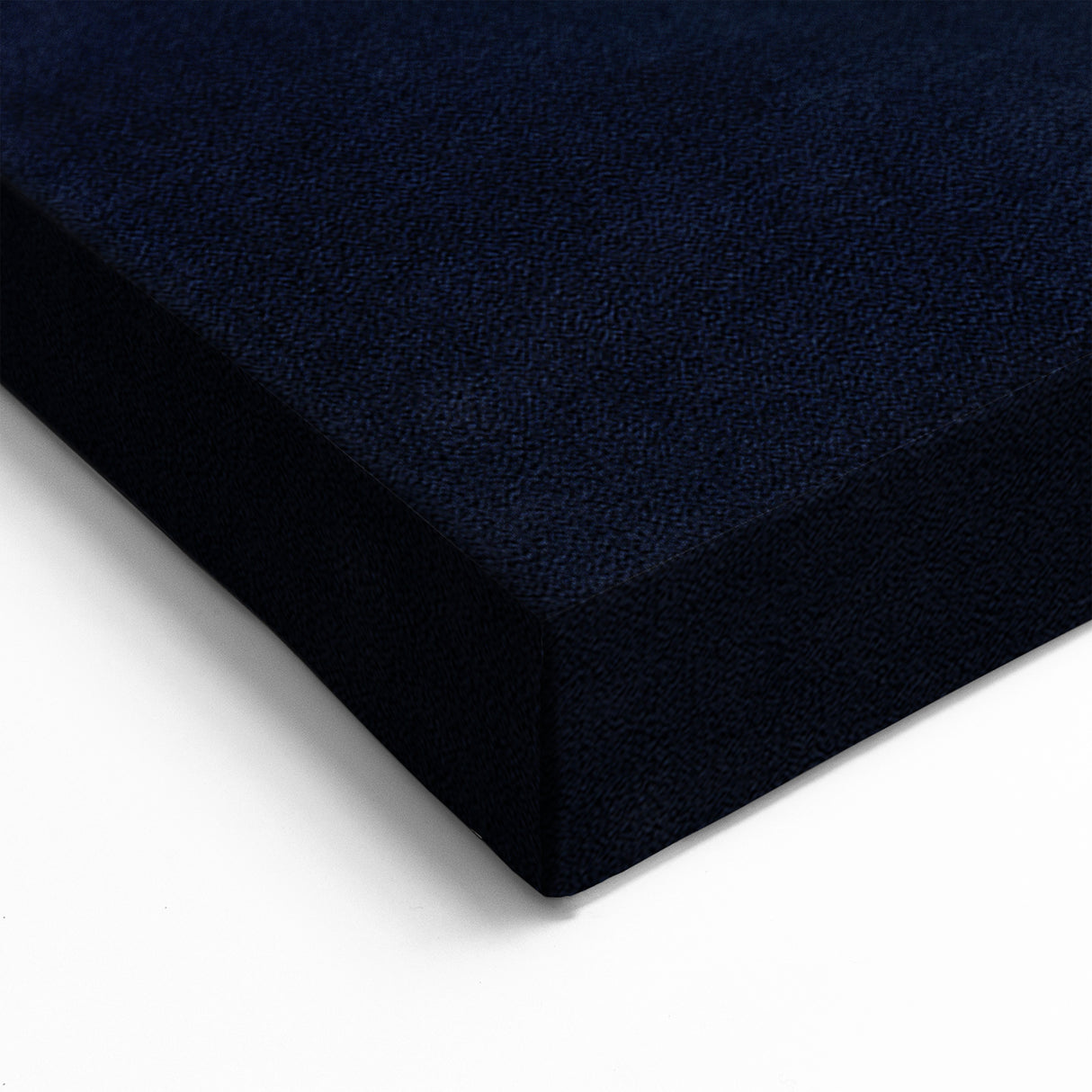 Elegant Abstract Rings Art - Modern Navy Blue and Gold Canvas Print
