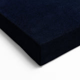 Elegant Abstract Rings Art - Modern Navy Blue and Gold Canvas Print
