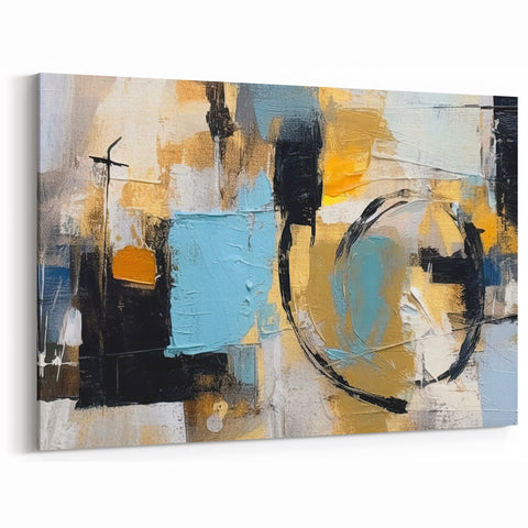 Geometric Abstract Line Art | Bold Strokes and Lines Canvas
