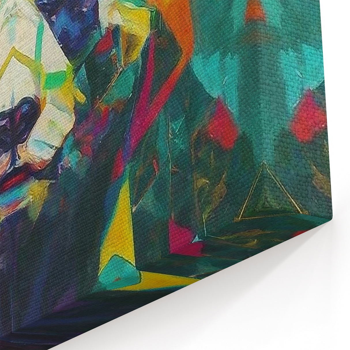 Vibrant Abstract Panda Canvas Print - Panda Bear Art