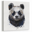 Expressive Panda Canvas Print - Black and White Panda Art