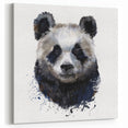 Expressive Panda Canvas Print - Black and White Panda Art