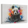Playful Color Splash Panda Canvas Print - Panda Bear Art