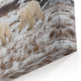Majestic Polar Bear Trio - Wildlife Arctic Animal Canvas Art