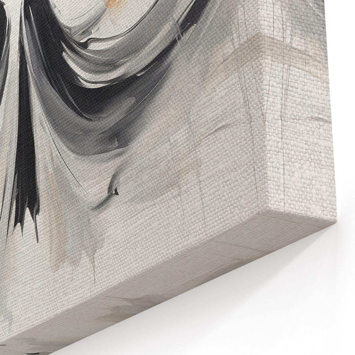 Elegant Monochrome Figurative Abstract Wall Art - Dancing Duo Canvas