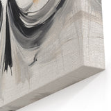 Elegant Monochrome Figurative Abstract Wall Art - Dancing Duo Canvas