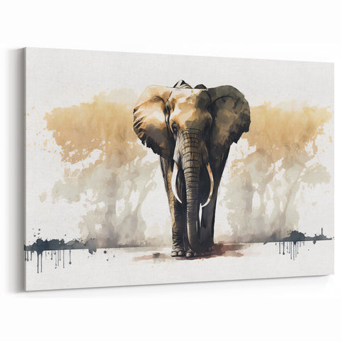 Abstract Elephant Art - Modern Safari-Inspired Canvas Print
