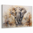 Majestic Elephant Portrait - Elegant Watercolor Canvas Art