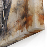 Majestic Elephant Portrait - Elegant Watercolor Canvas Art
