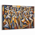 Contemporary Geometric Figurative Abstract Wall Art - Dynamic Figures