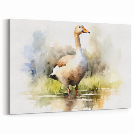 Watercolor Goose Art Print - Charming Goose Wall Decor