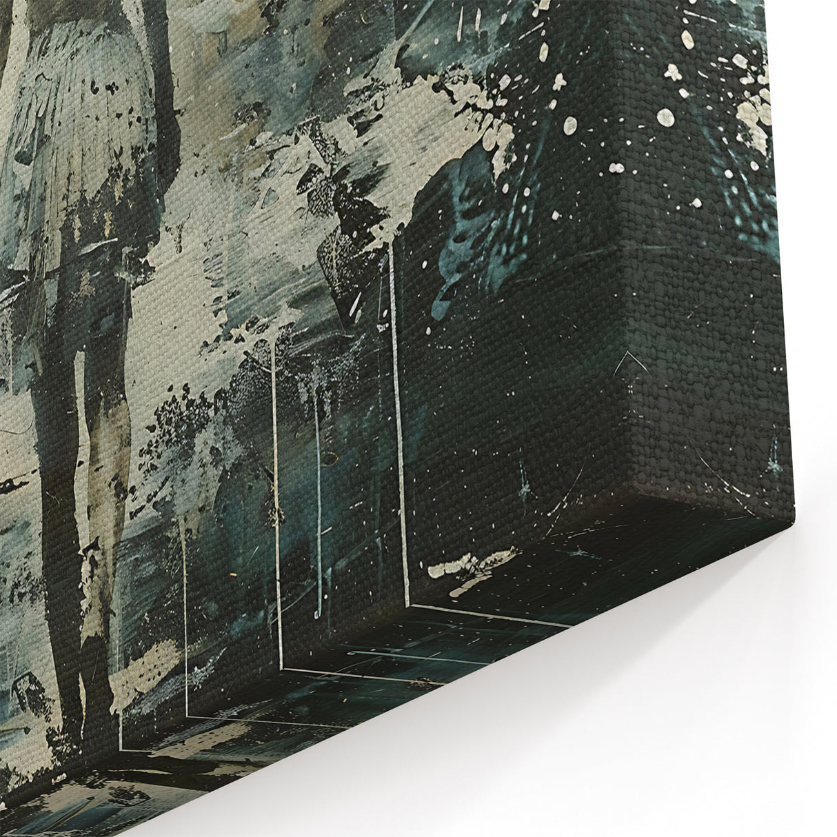 Emotional Figurative Abstract Art - Contemporary Couple Wall Decor