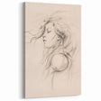 Minimalist Abstract Art of Woman's Profile - Elegant Simple Wall Decor