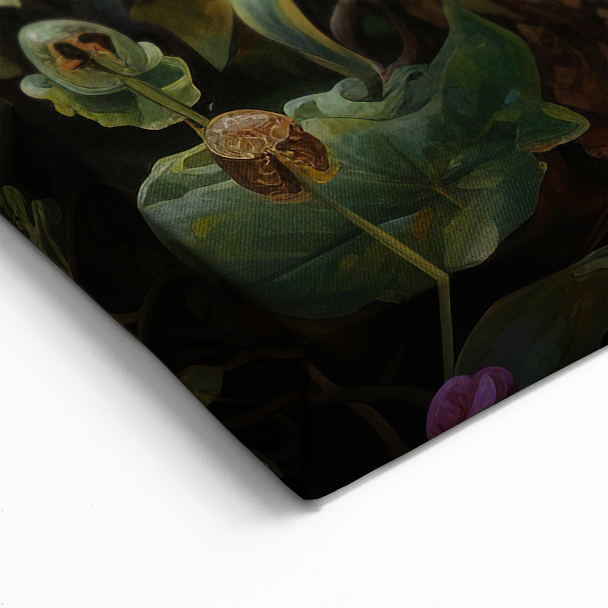 Elegant Egret Wall Art - Vibrant Egret Canvas Print with Floral Beauty