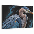 Dramatic Heron Wall Art - Striking Heron Canvas Print for Bold Decor