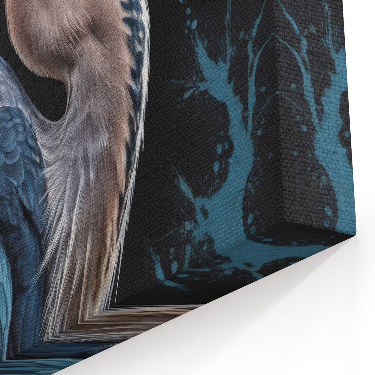Dramatic Heron Wall Art - Striking Heron Canvas Print for Bold Decor