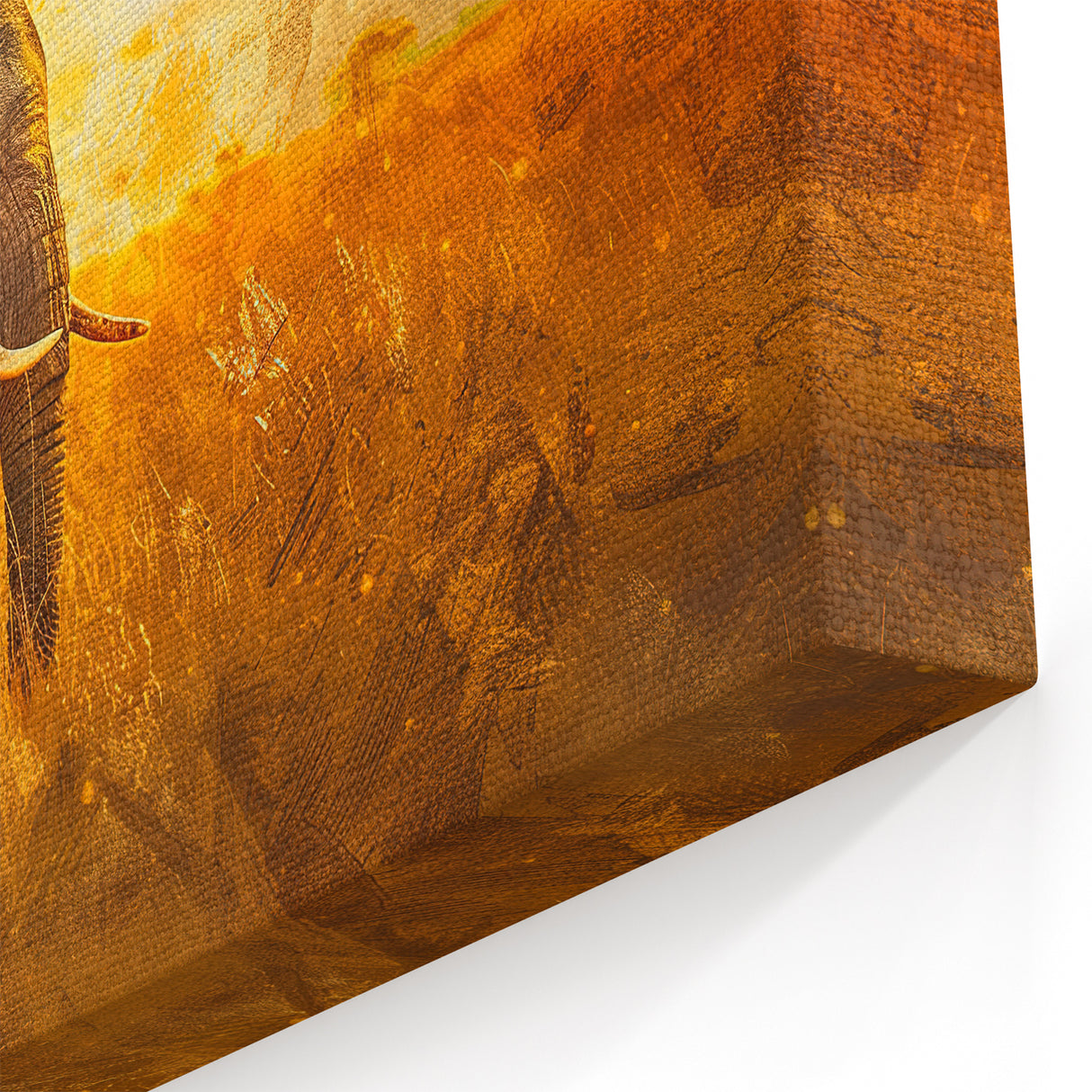 Sunset Safari Elephant Wall Art - Vibrant Wildlife Canvas Print