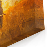 Sunset Safari Elephant Wall Art - Vibrant Wildlife Canvas Print