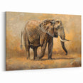 Elegant Elephant Wall Art - Earthy Toned Wildlife Canvas & Prints