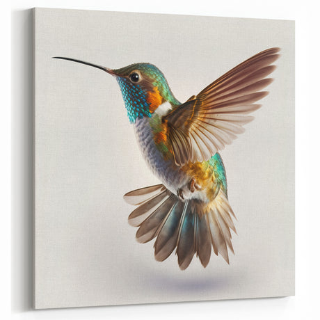 Vibrant Hummingbird Canvas Art - Hummingbird Wall Decor & Print