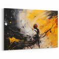 Dynamic Abstract Line Art | Fiery Strokes and Lines Canvas