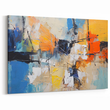 Dynamic Abstract Line Art | Vibrant Multicolor Canvas