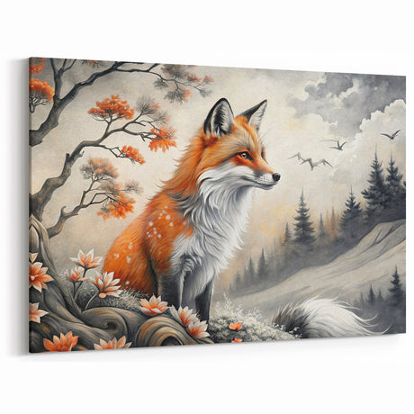 Fox Framed Art - Woodland Wildlife Decor