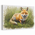 Fox Canvas Print - Rustic Woodland Art Decor