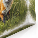 Fox Canvas Print - Rustic Woodland Art Decor