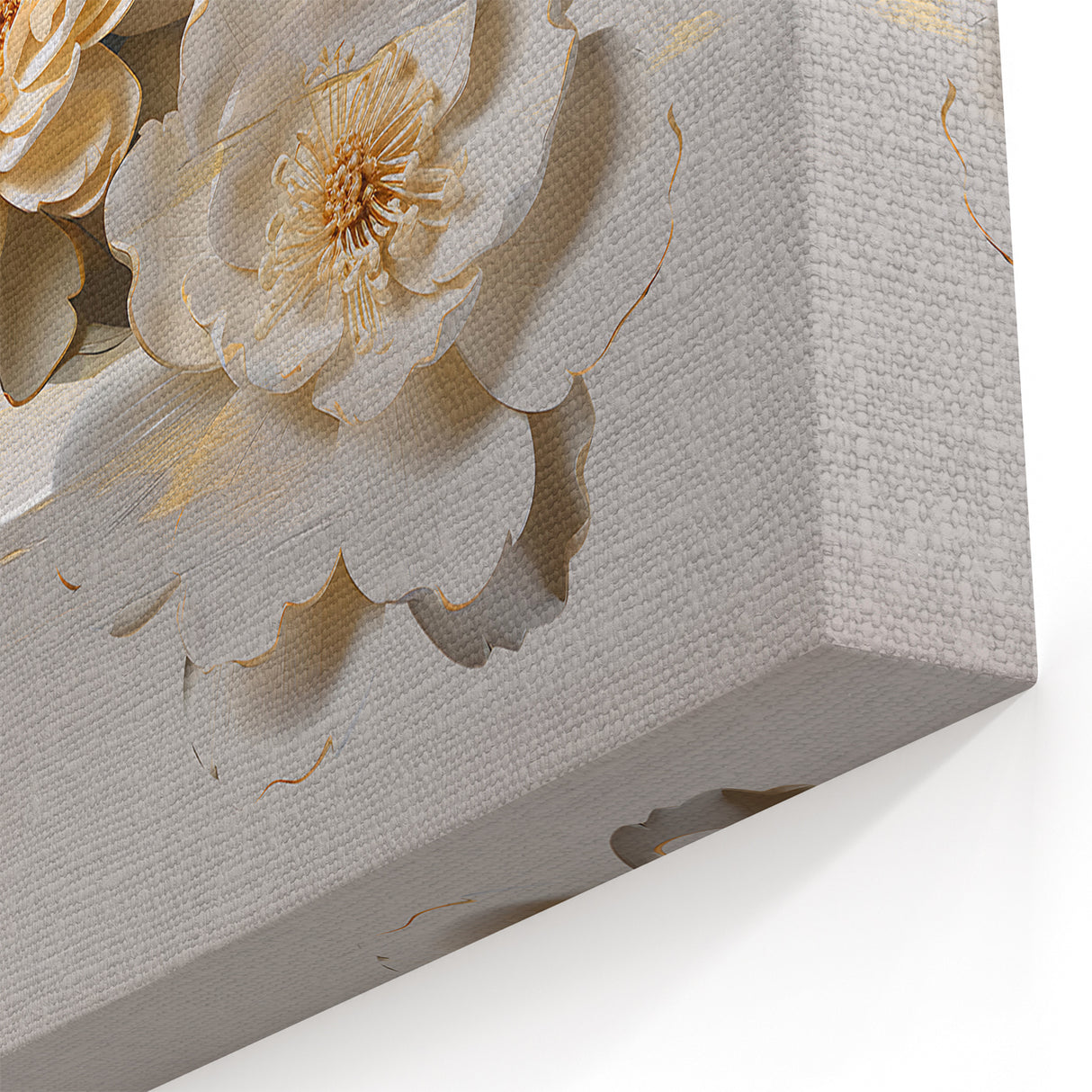 Elegant Floral Strokes and Lines Abstract Art - Contemporary Canvas Print