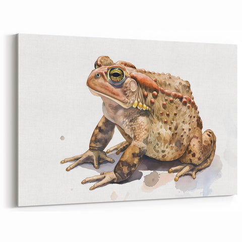 Realistic Frog Wall Art - Detailed Amphibian Canvas Print for Nature Lovers