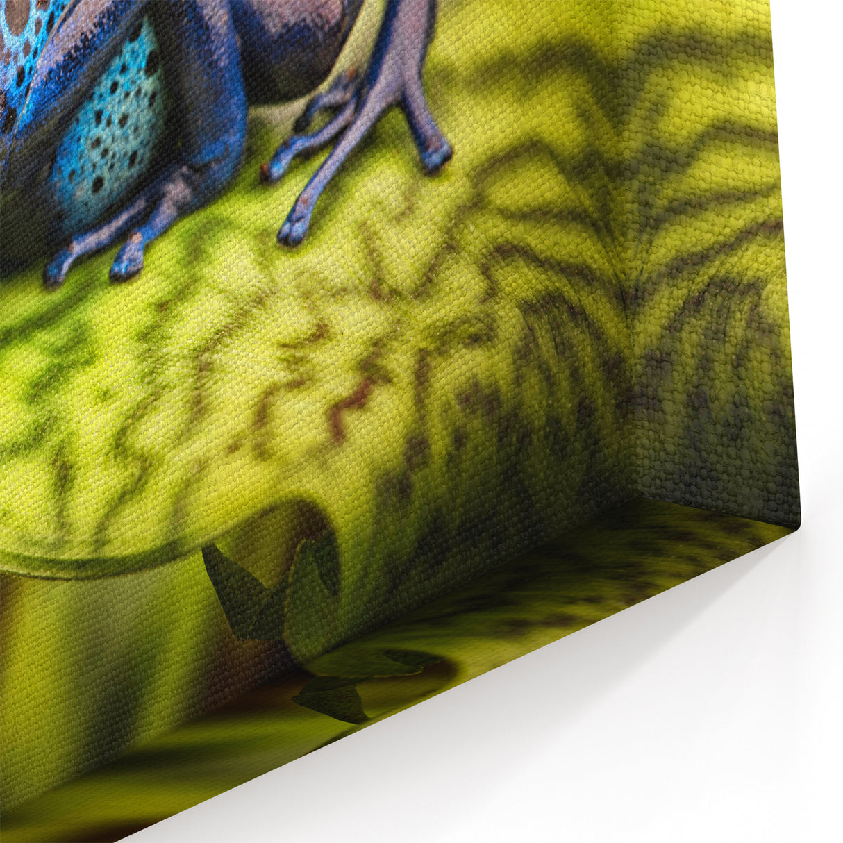 Striking Blue Frog Wall Art - Bold Amphibian Canvas & Framed Prints