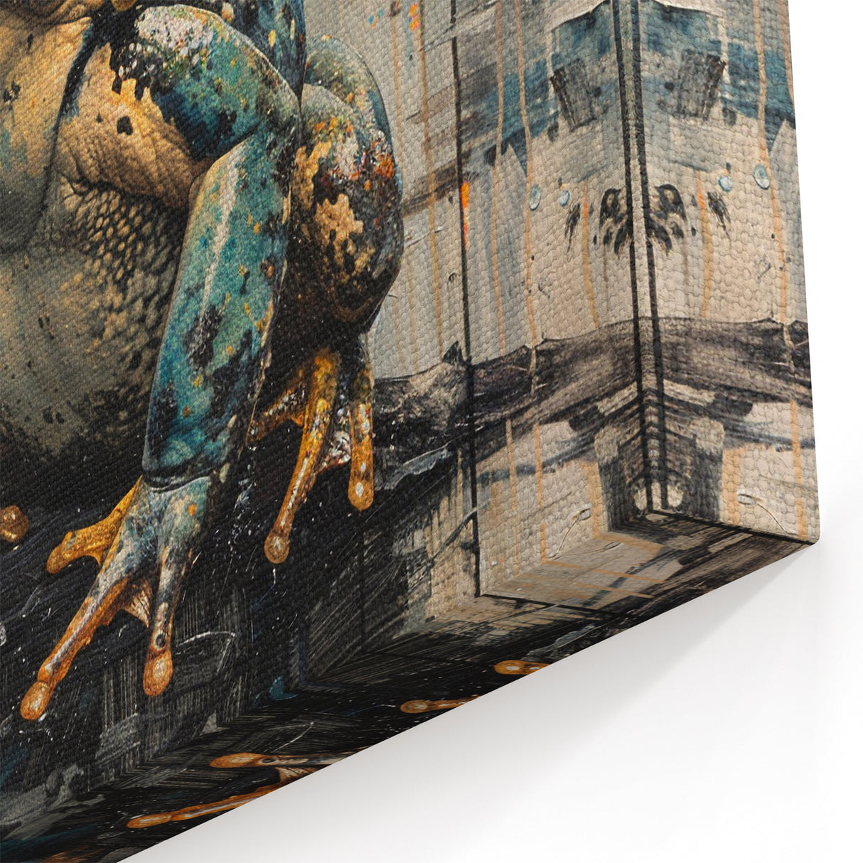 Rustic Frog Wall Art - Atmospheric Amphibian Canvas & Framed Prints
