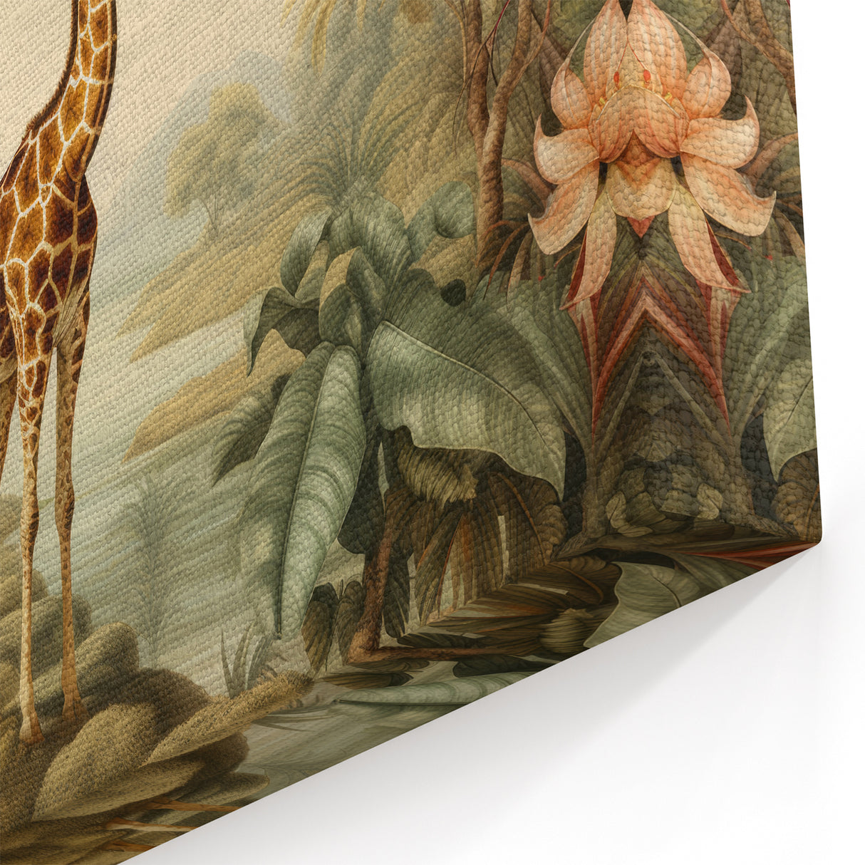 Elegant Giraffe in Tropical Paradise - Canvas, Framed & Acrylic Prints