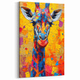 Bold Giraffe Wall Art - Vibrant Abstract Wildlife Canvas Print