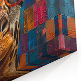 Cool Giraffe Wall Art - Fun and Vibrant Abstract Canvas Print