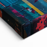 Cool Giraffe Wall Art - Fun and Vibrant Abstract Canvas Print
