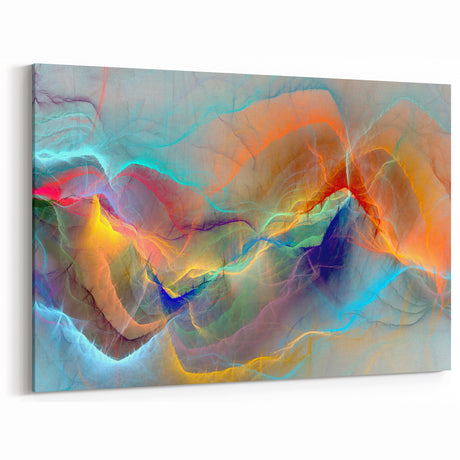 Aurora Dreamscape Wall Art | Multicolor Abstract Canvas Decor