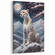 Mystical Cheetah Wall Art - Cheetah Canvas with Moonlit Landscape