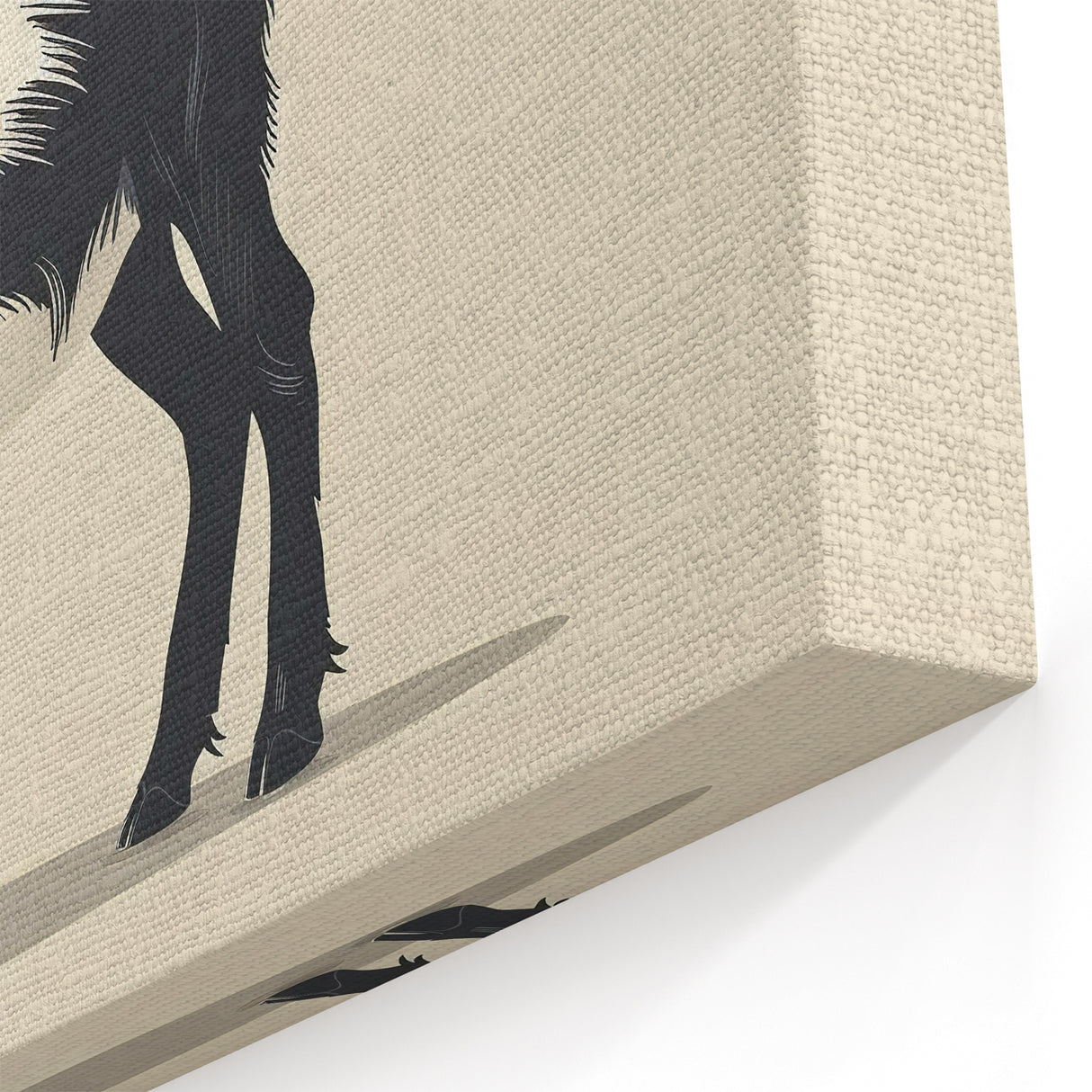 Minimalist Goat Art Print - Modern Black and White Wall Decor