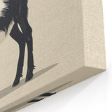 Minimalist Goat Art Print - Modern Black and White Wall Decor