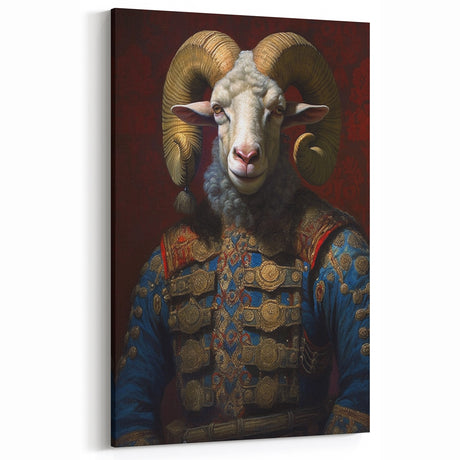 Regal Goat Art Print - Noble Portrait Style Wall Decor