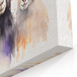 Charming Goat Trio Wall Art - Watercolor Canvas, Framed & Acrylic Prints