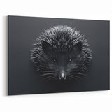 Elegant Hedgehog Wall Art - Framed, Canvas & Acrylic Monochrome Decor