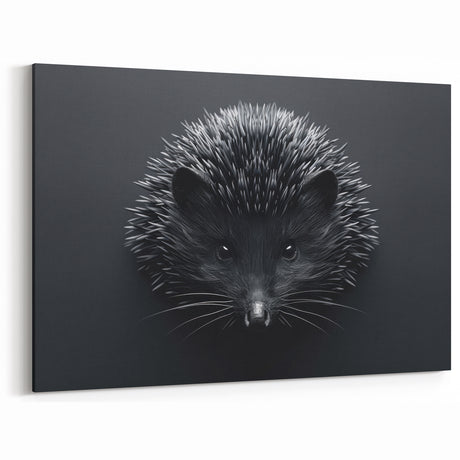 Elegant Hedgehog Wall Art - Framed, Canvas & Acrylic Monochrome Decor