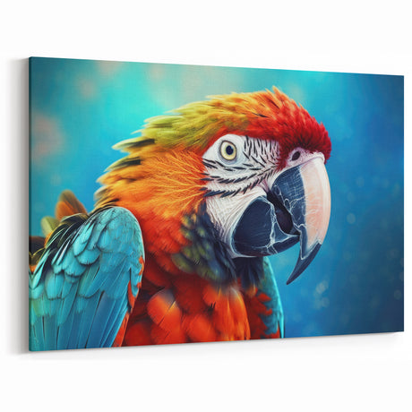 Radiant Macaw Parrot Wall Art - Colorful Parrot Canvas Print Decor