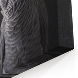 Sleek African Grey Parrot Wall Art - Monochrome Parrot Canvas Print