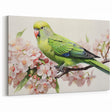 Cherry Blossom Parrot Wall Art – Elegant Floral Parrot Decor