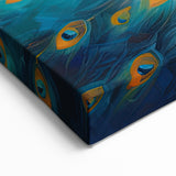 Tranquil Peacock and Blossoms Wall Art - Elegant Nature Canvas Print