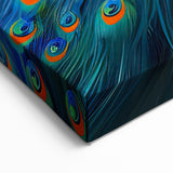 Peacock in Bloom Wall Art - Vibrant Cherry Blossom Canvas Print